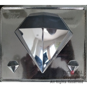 MOLDE PLACA 00P215 SORPRESA DIAMANTE 230X170MM APROX TRANSPARENTE x 10